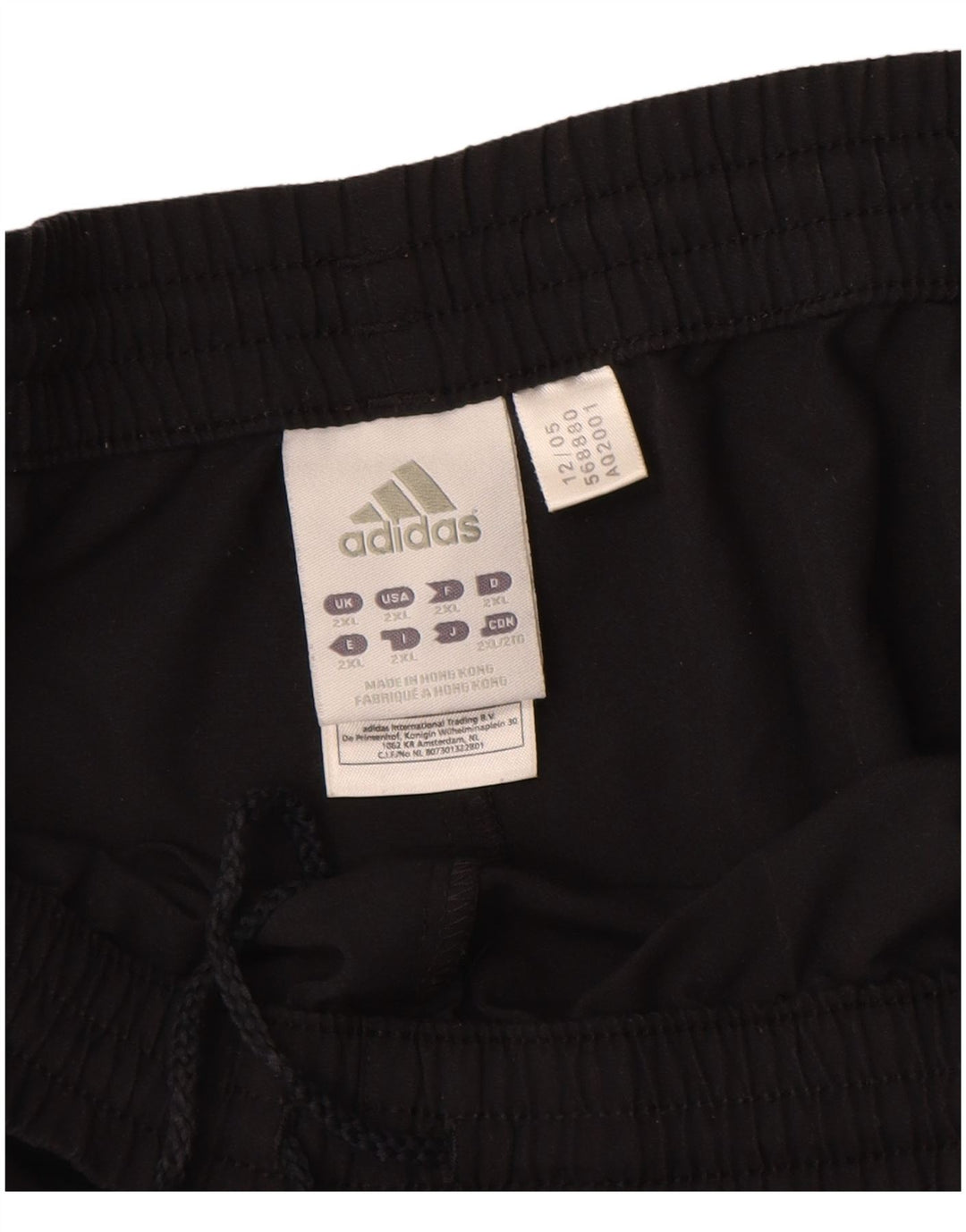 Pantaloni da tuta da uomo ADIDAS 2XL poliestere nero
