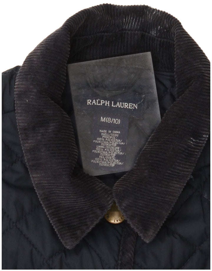 RALPH LAUREN Giacca trapuntata per bambina 8-9 anni media poliestere blu navy