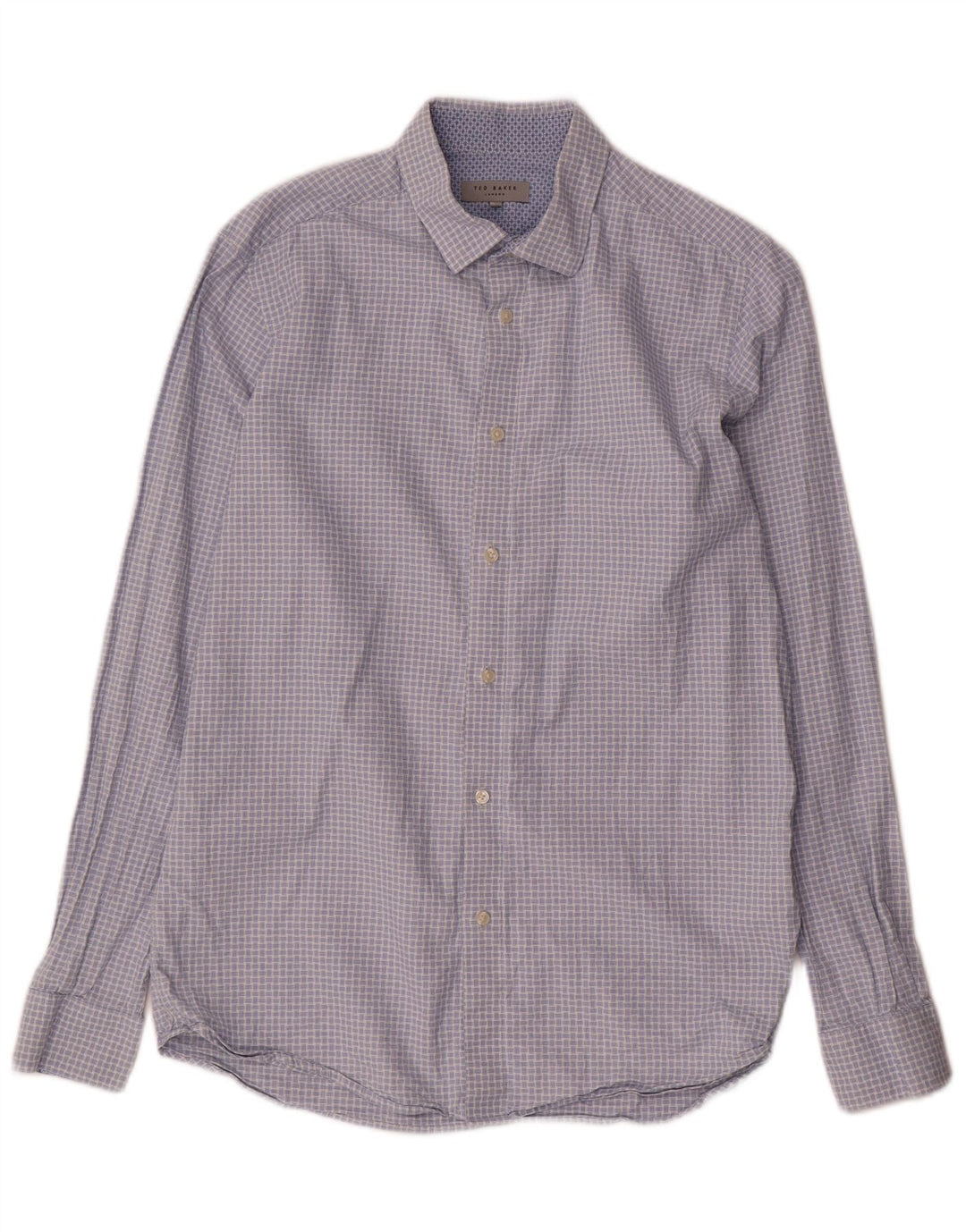 Ted Baker Camicia da uomo Taglia 3 Cotone a quadretti blu medio