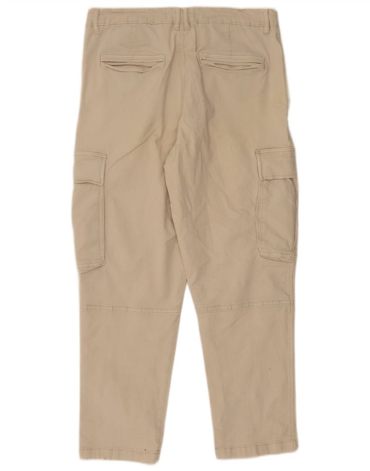 Pantaloni cargo dritti da uomo ZARA EU 40 medio W31 L27 cotone beige