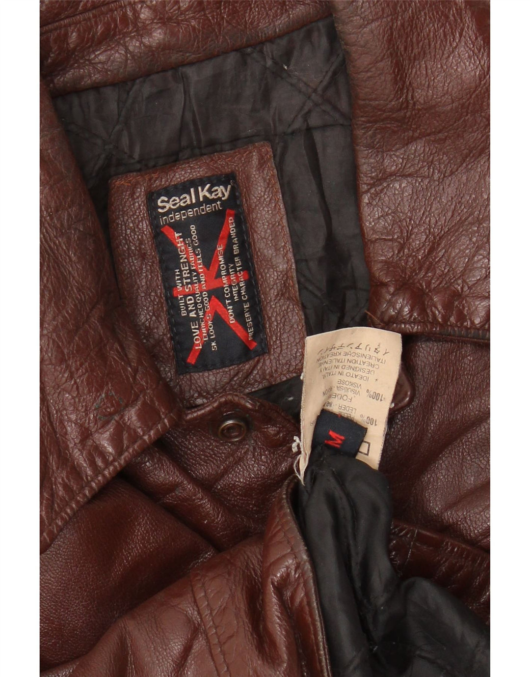 Giacca in pelle da uomo Seal Kay UK 38 Pelle marrone medio