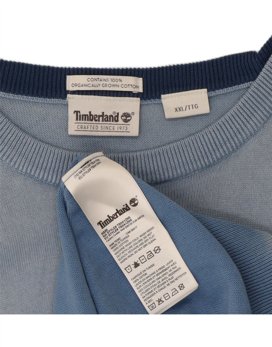 Maglione maglione girocollo da uomo Timberland 2XL cotone blu