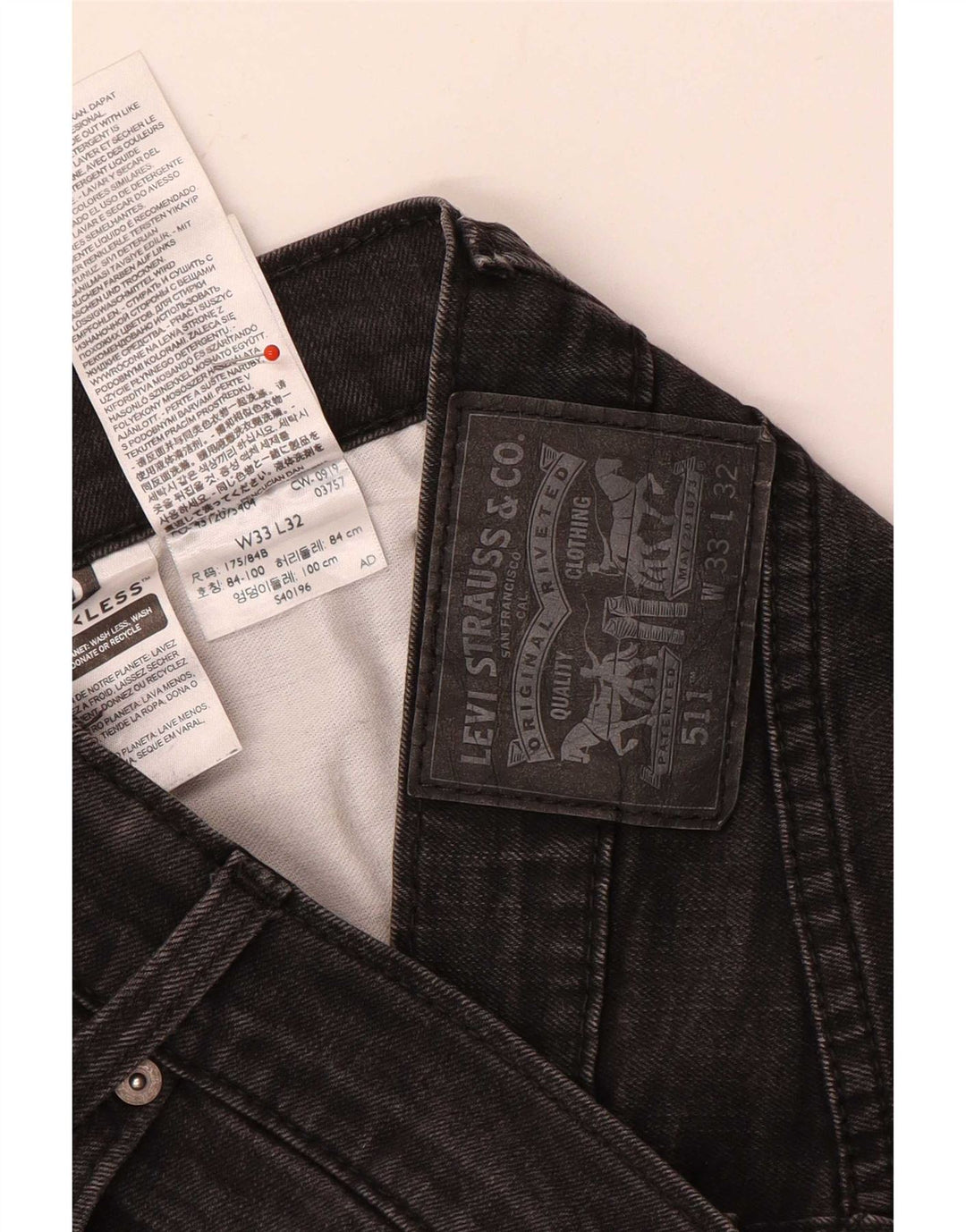 Jeans Levi's Uomo 511 Slim W33 L28 Cotone Grigio