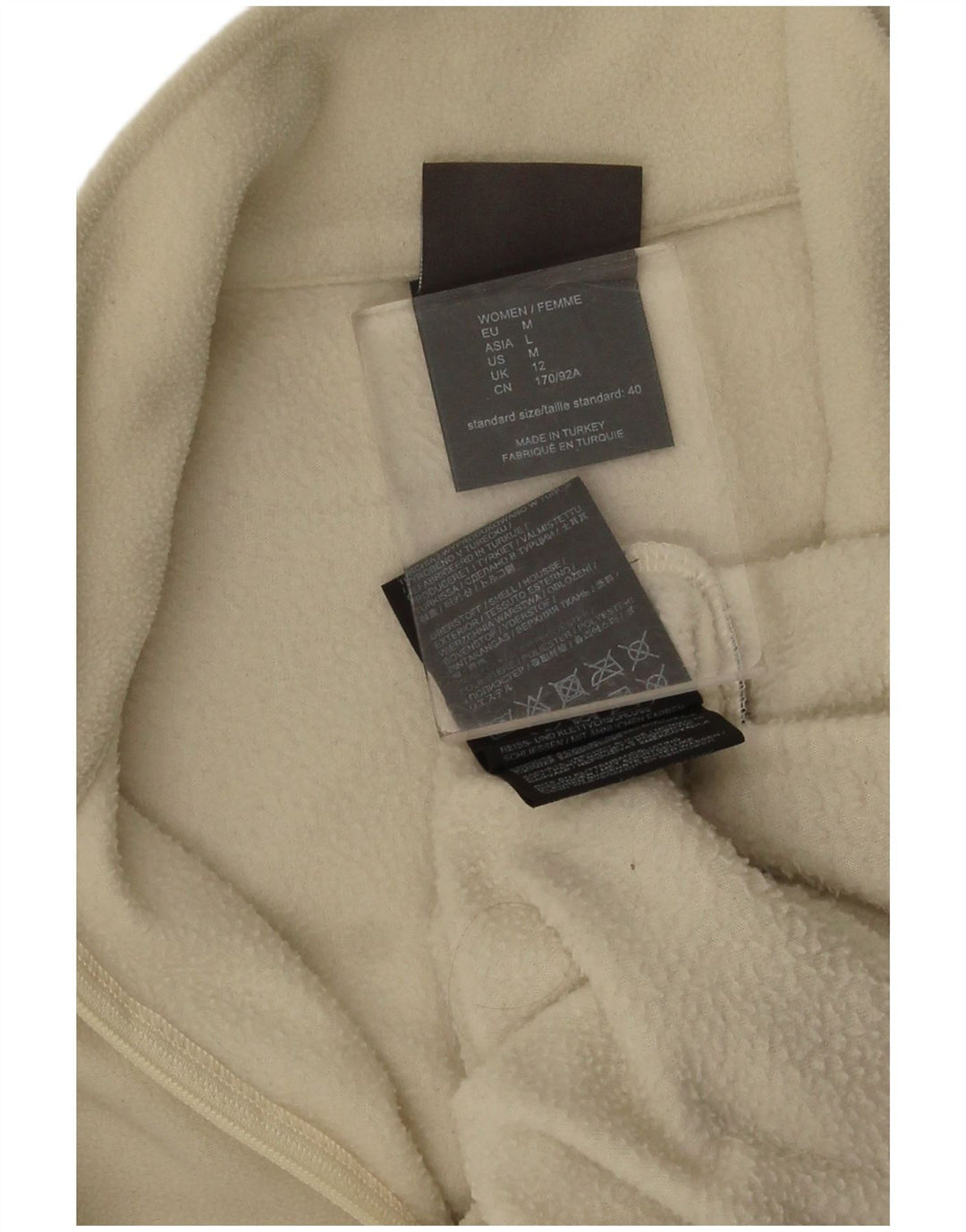 Maglione in pile da donna con collo e zip Jack Wolfskin UK 12 Poliestere beige medio