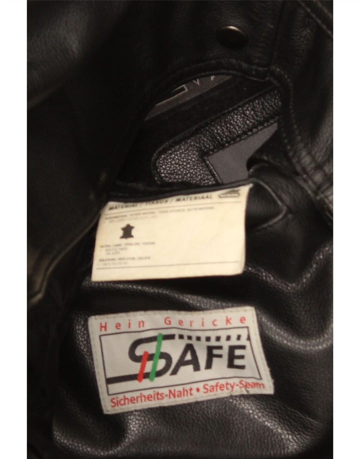 Giacca da motociclista in pelle da uomo HEIN GERICKE UK 40 Large in pelle nera