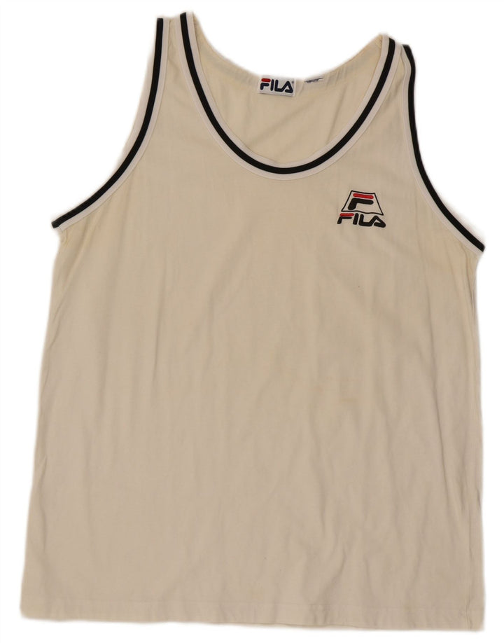 FILA Mens Vest Top Medium Off White
