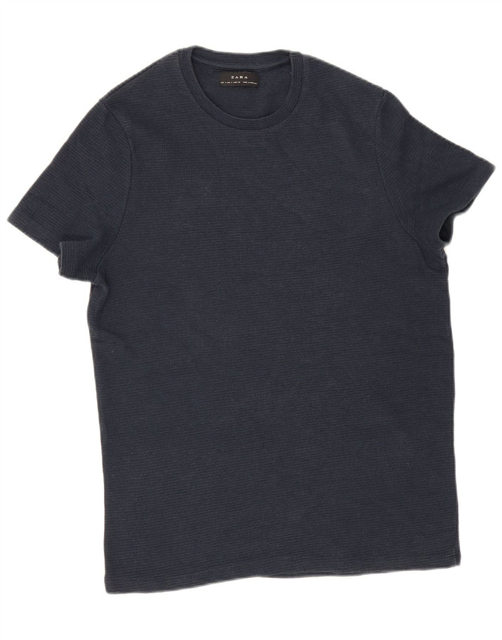 T-shirt Zara da uomo Top Small blu navy