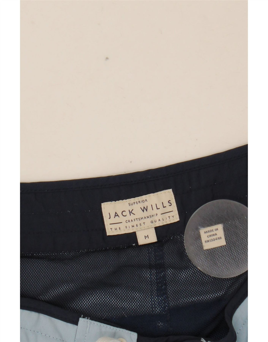Pantaloncini da bagno grafici da uomo Jack Wills blu medio color block