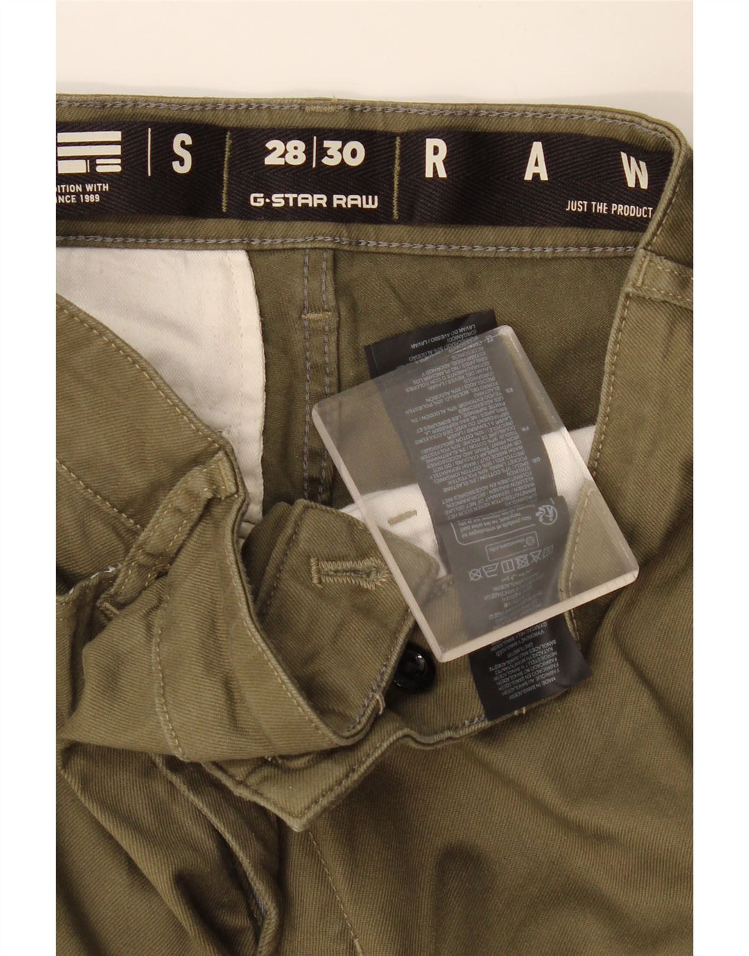 Pantaloni cargo slim da uomo G-STAR W28 L30 cotone kaki