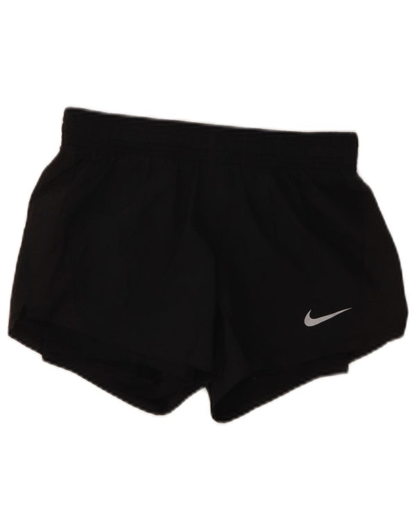 Pantaloncini sportivi Nike da donna Dri Fit UK 4 XS poliestere nero