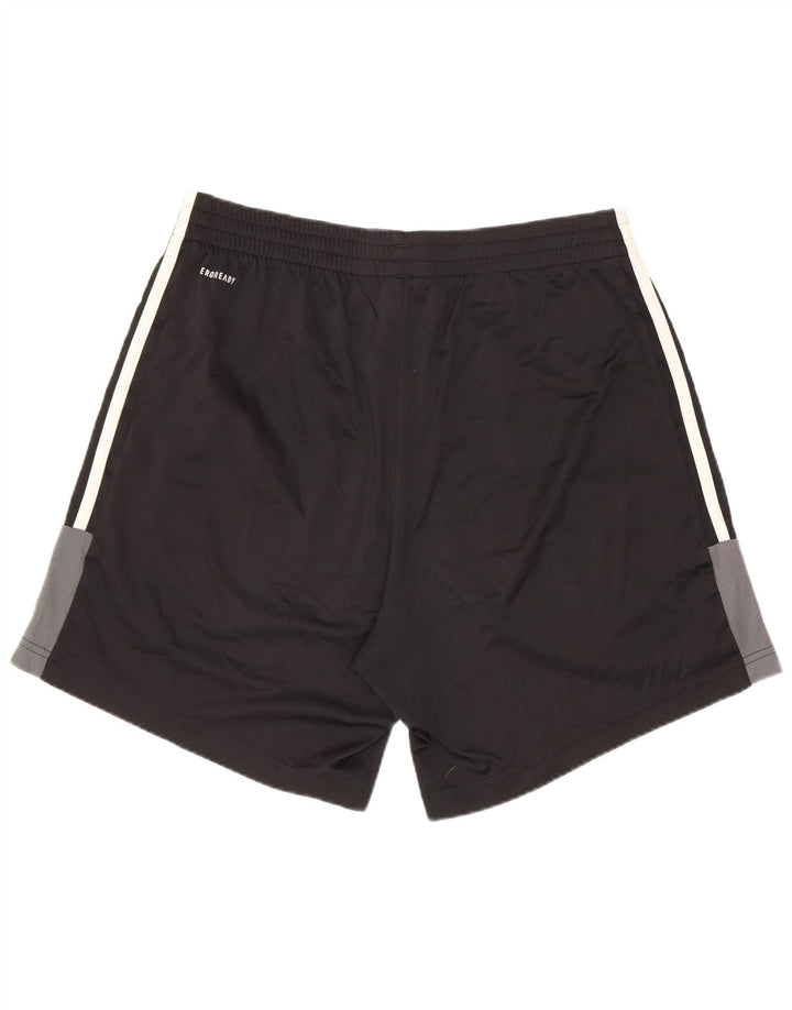 Pantaloncini sportivi da uomo Adidas medi sportivi in poliestere nero