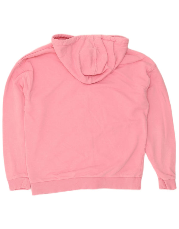 Maglione con cappuccio e zip da donna Marks & Spencer vestibilità comoda UK 10 piccolo rosa