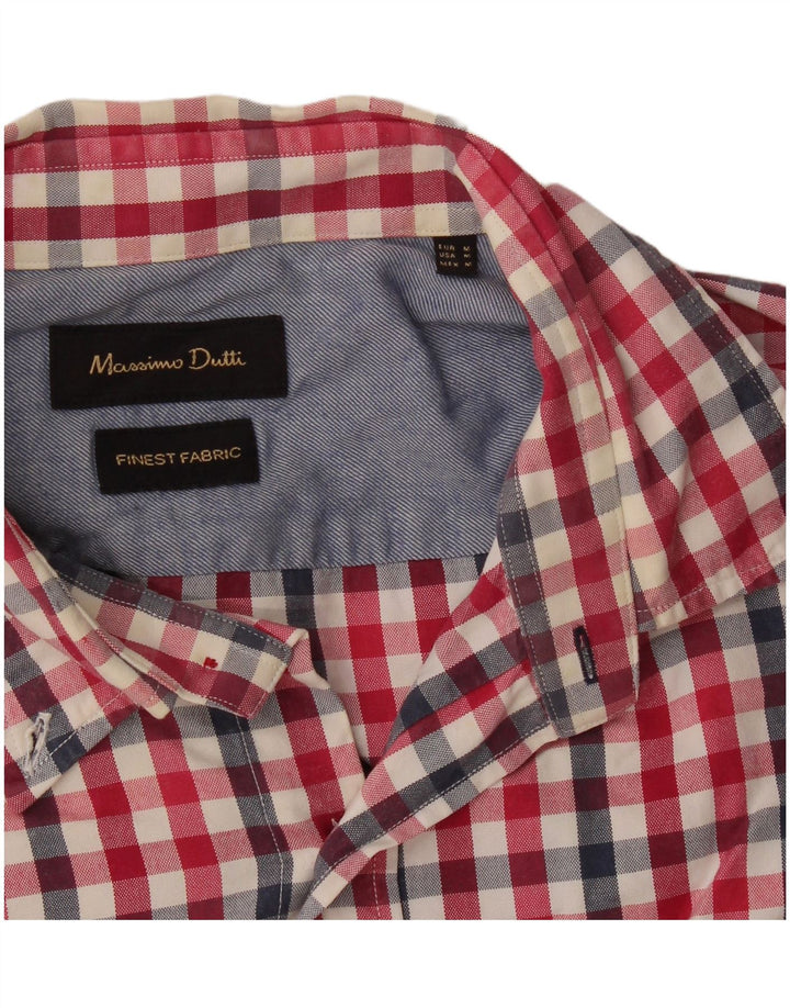 Camicia da uomo Massimo Dutti a quadretti rossi medi