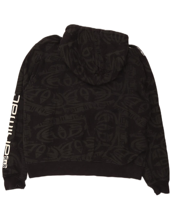 Felpa con cappuccio grafica da donna Animal UK 18 XL cotone nero