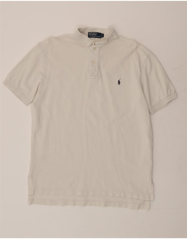 Camicia da uomo Polo Ralph Lauren in cotone bianco medio