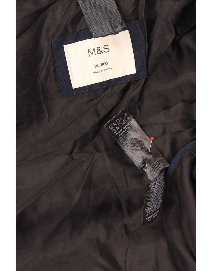 Giacca imbottita da uomo Marks & Spencer UK 42 XL poliestere blu navy