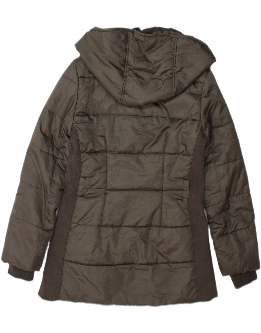 CONVERSE Womens Oversized Hooded Padded Jacket UK 10 Small Green Polyester Vintage Converse and Second-Hand Converse from Messina Hembry 