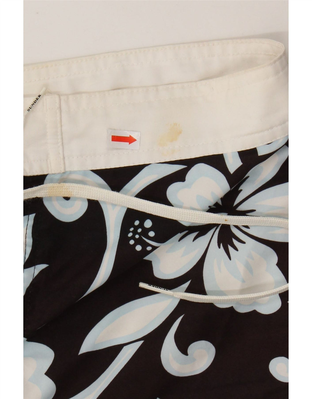 Pantaloncini da bagno da uomo SUNDEK grandi in poliestere floreale nero