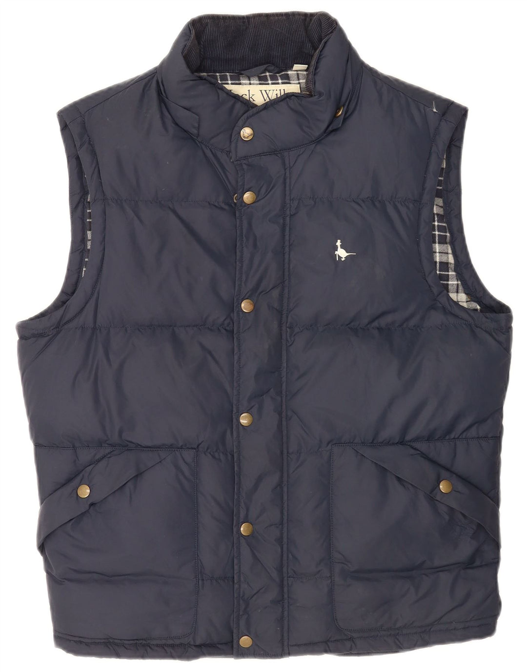 Gilet imbottito da uomo Jack Wills UK 38 medio in nylon blu navy