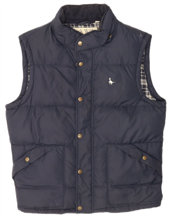 Gilet imbottito da uomo Jack Wills UK 38 medio in nylon blu navy
