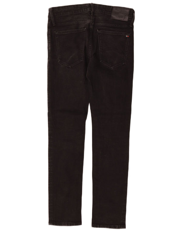 Jeans skinny da uomo Tommy Hilfiger W32 L32 cotone nero