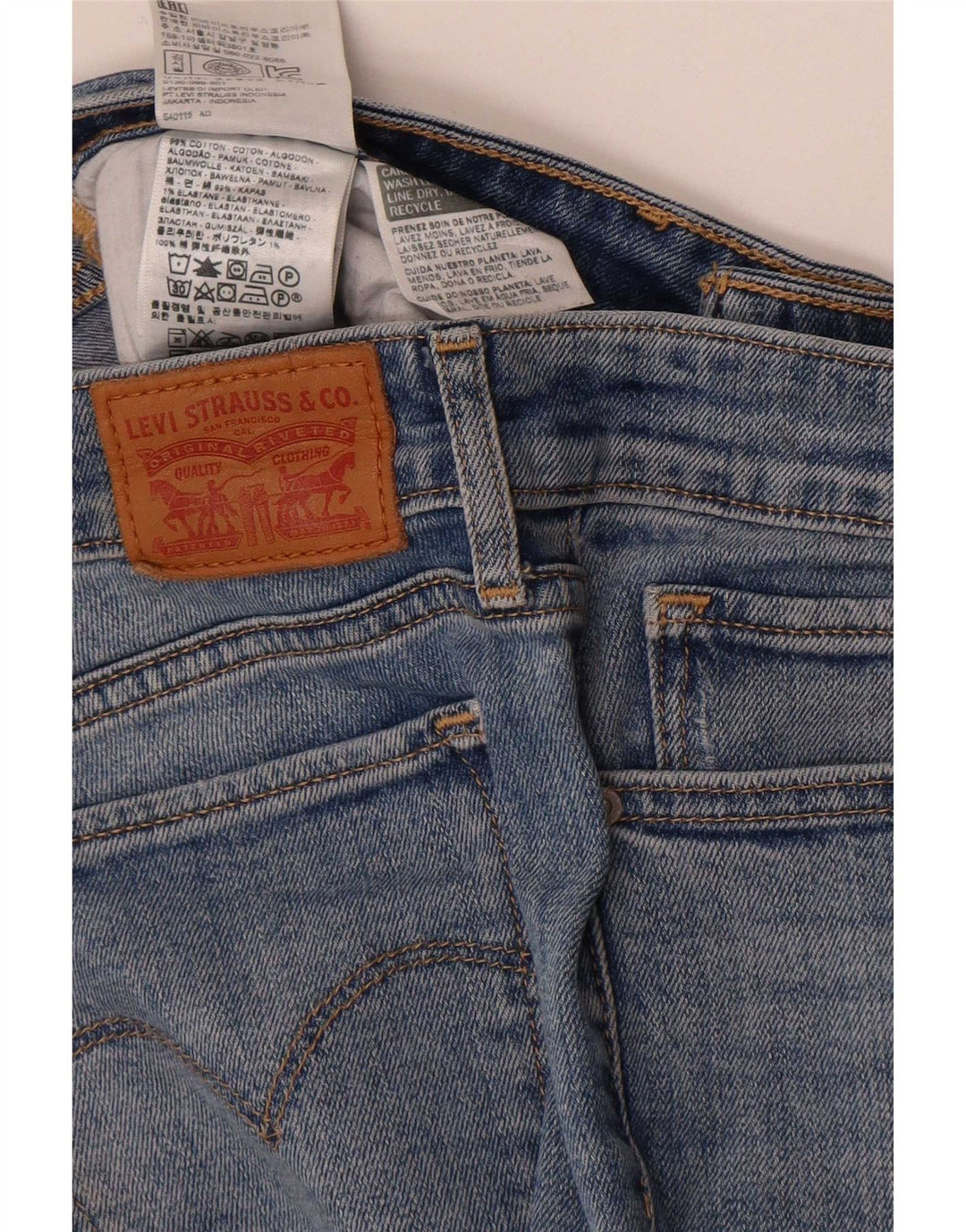 Jeans Levi's 712 Slim da donna W31 L32 in cotone blu