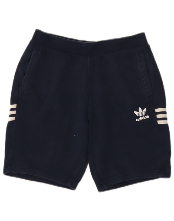 Pantaloncini sportivi Adidas da bambino 9-10 anni in cotone blu navy