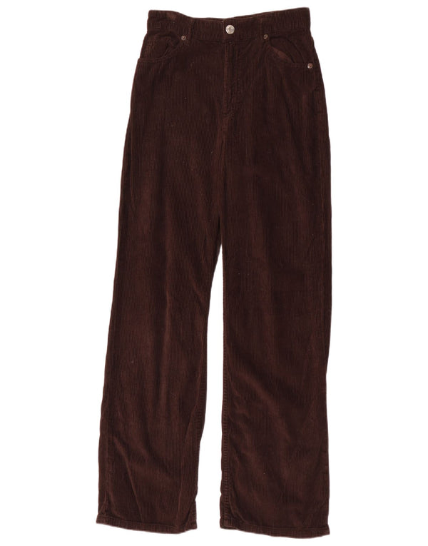 Pantaloni dritti in velluto a coste da donna Zara EU 38 Small W28 L31 Marrone