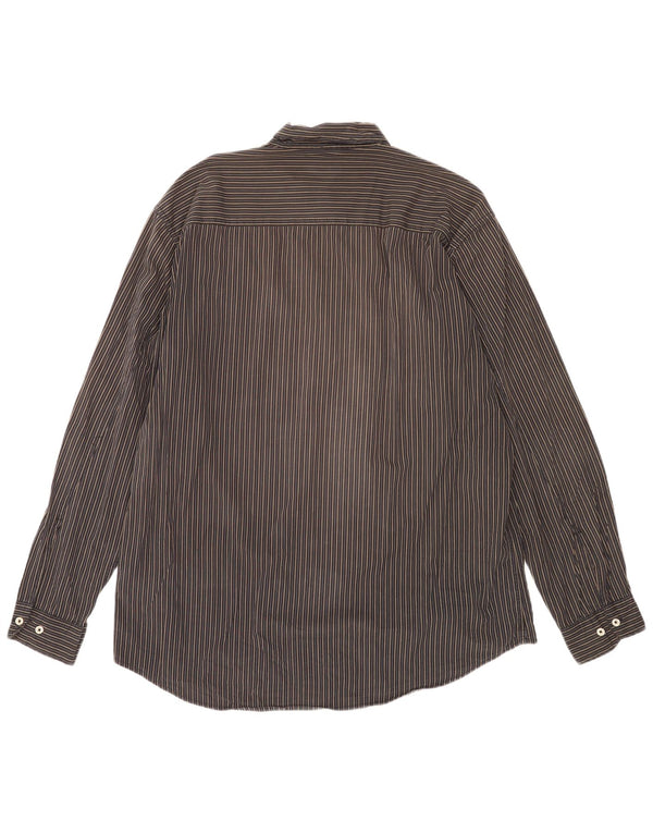 Camicia da uomo Marlboro Classics 2XL Cotone a righe nere