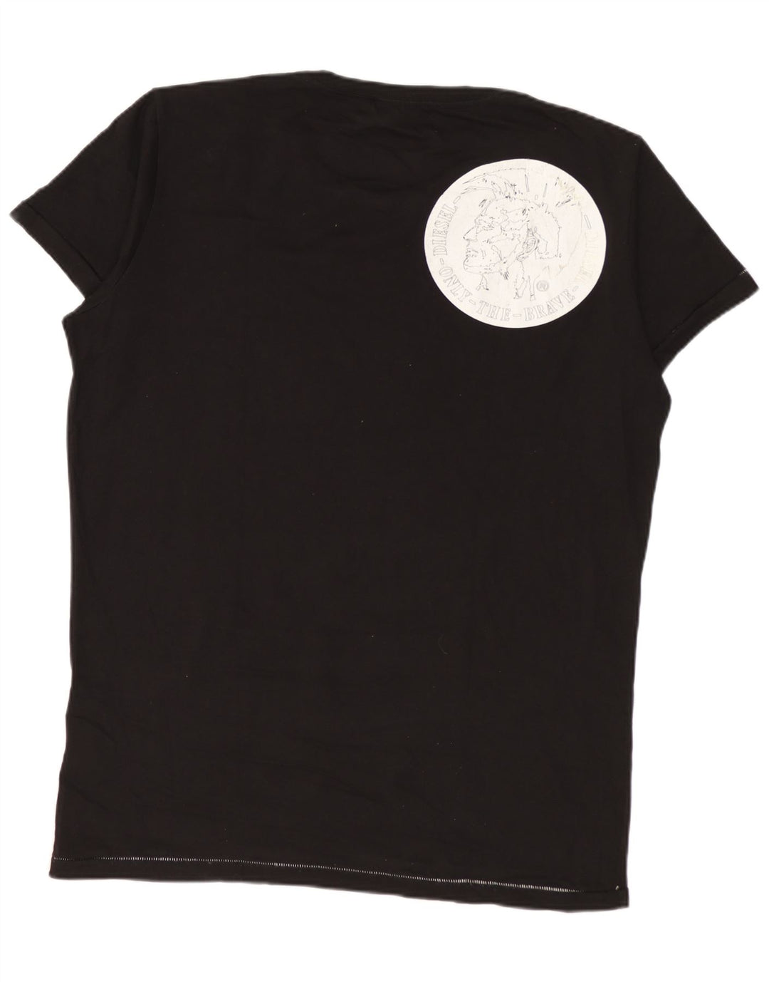 DIESEL T-shirt grafica da uomo Top in cotone medio a pois nero