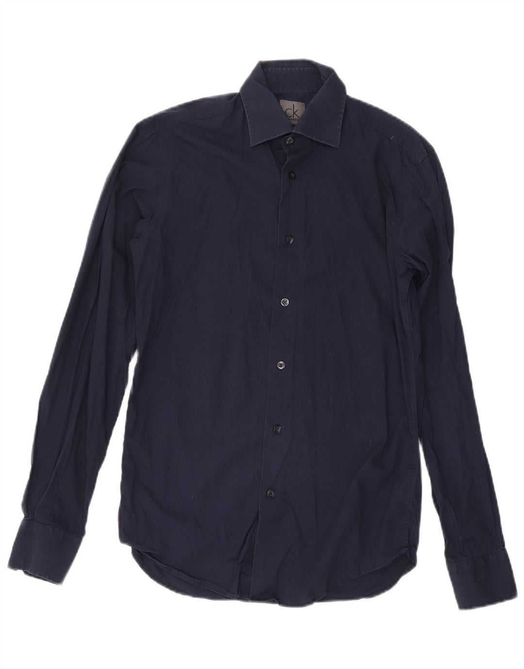 Camicia da uomo Calvin Klein taglia 38 15 cotone blu navy medio