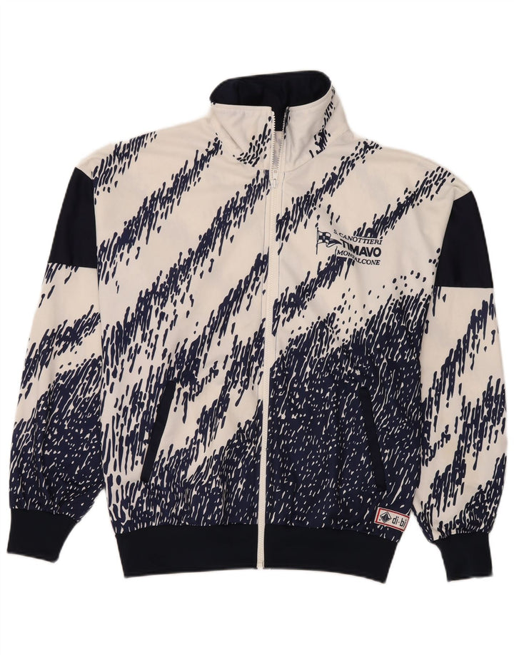 Giacca da tuta da uomo vintage color block medio blu navy