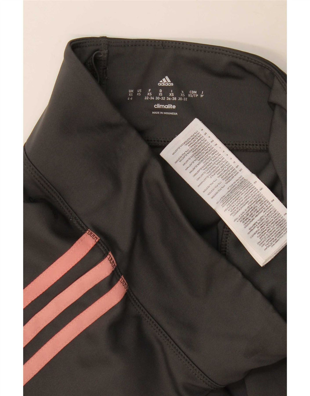Leggings Adidas Climalite da donna UK 4/6 XS poliestere grigio