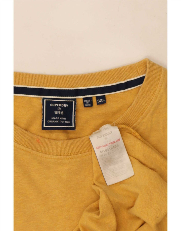 T-shirt da uomo Superdry Top 3XL in cotone giallo