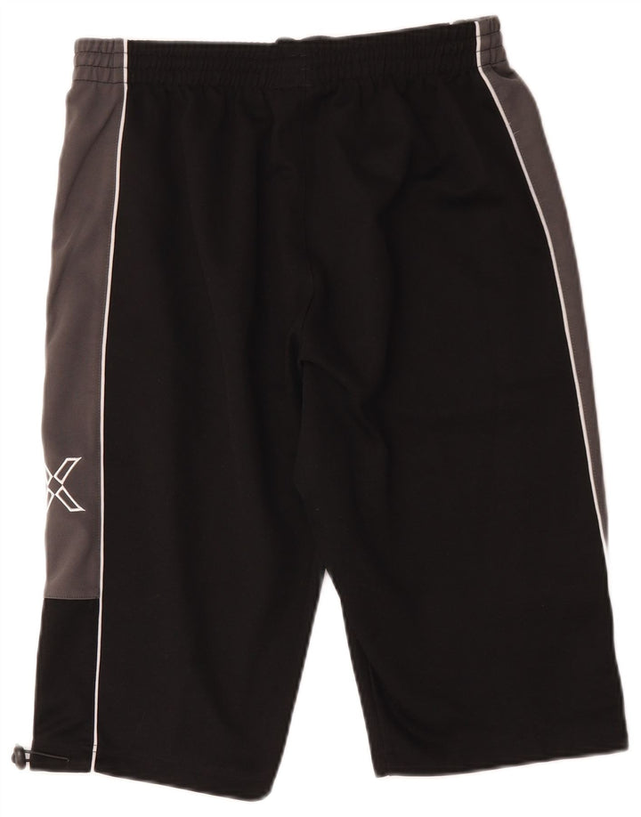 Pantaloncini sportivi Umbro da uomo con grafica Bermuda, grandi, in poliestere color block nero
