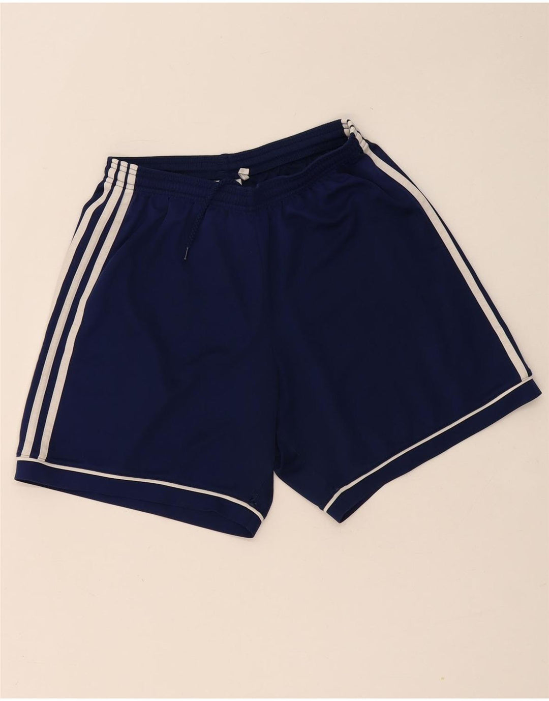 Pantaloncini sportivi Adidas Climalite da uomo medi in poliestere blu navy