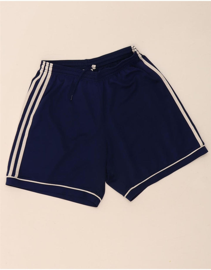 Pantaloncini sportivi Adidas Climalite da uomo medi in poliestere blu navy
