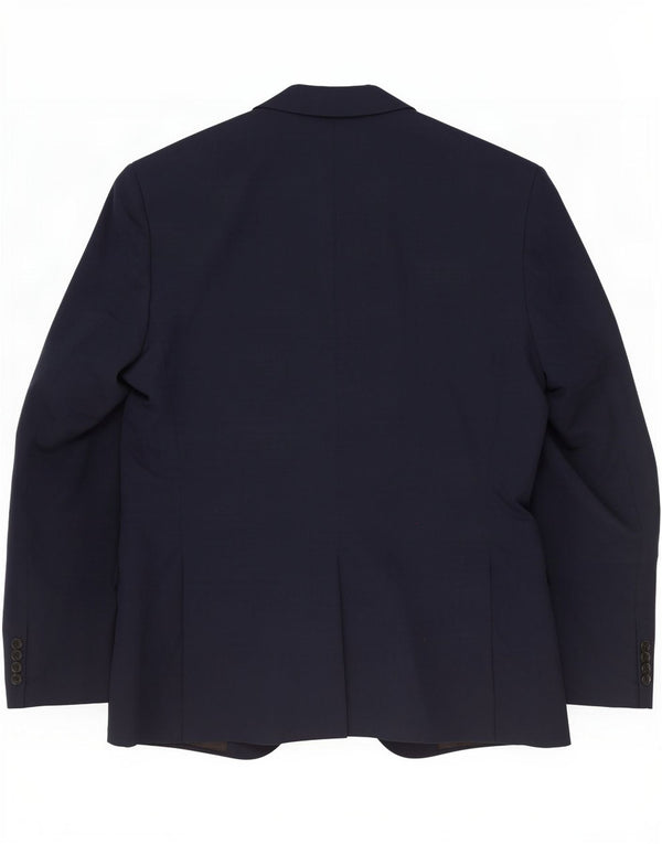 Jack & Jones Mens 2 Button Blazer Jacket EU 56 3XL Navy Blue Polyester