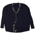 Maglione maglione oversize con scollo a V da donna J. Crew UK 14 Blu navy medio