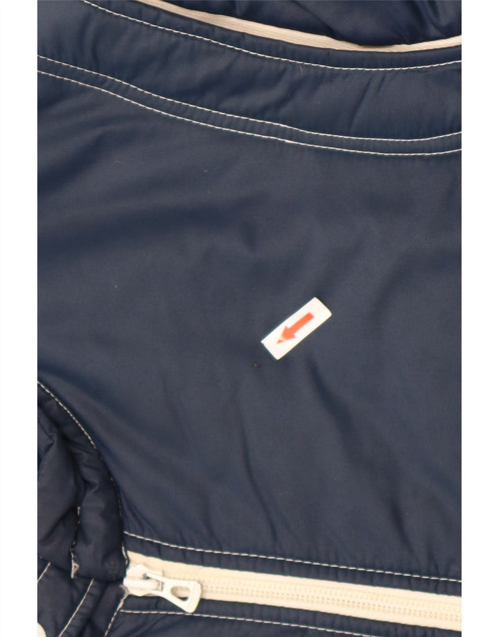 Giubbotto bomber vintage da uomo IT 52 XL Blu navy color block