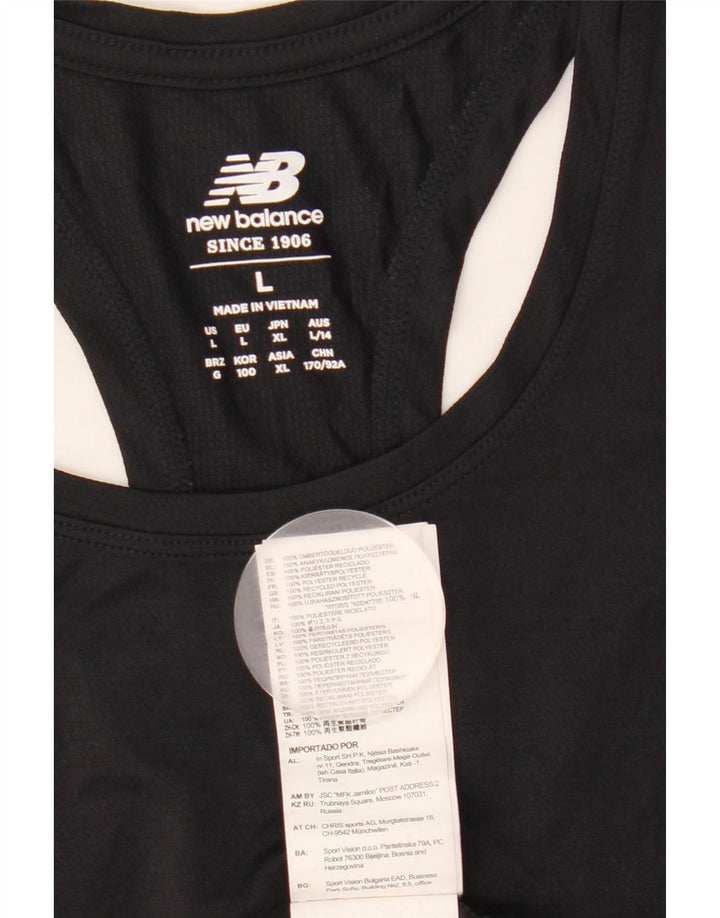Canotta da donna NEW BALANCE UK 14 Large Nero Poliestere