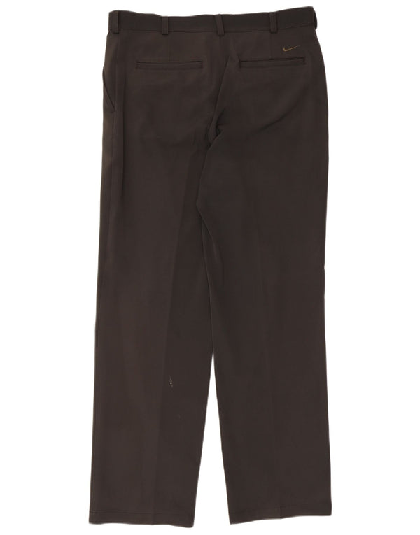 Pantaloni chino dritti da uomo Nike W34 L32 poliestere nero