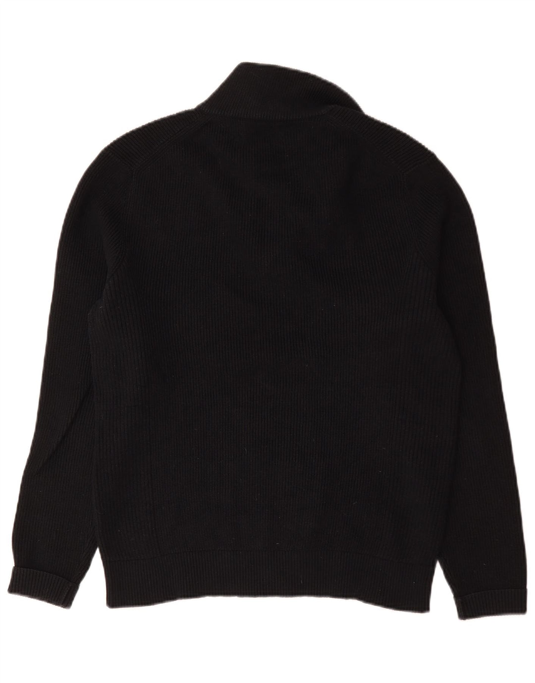 Maglione da uomo Marks & Spencer con zip e collo in cotone medio blu navy