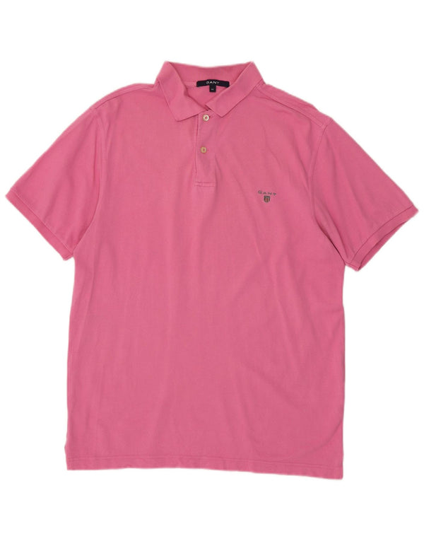 Polo da uomo Gant in cotone rosa medio