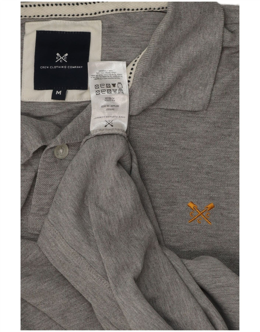 Crew Clothing Polo da uomo in cotone grigio medio