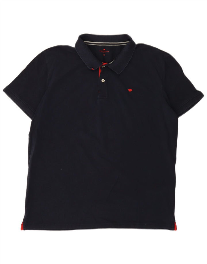 Polo da uomo Tom Tailor XL in cotone blu navy