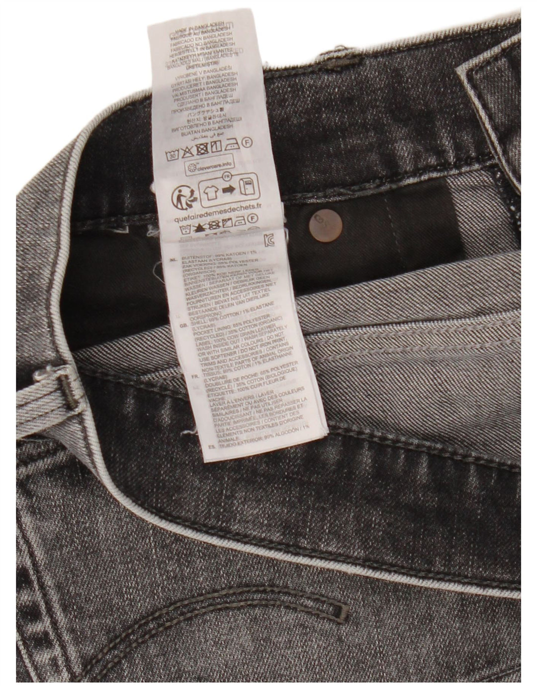 Jeans affusolati regolari da uomo G-Star W34 L34 cotone grigio