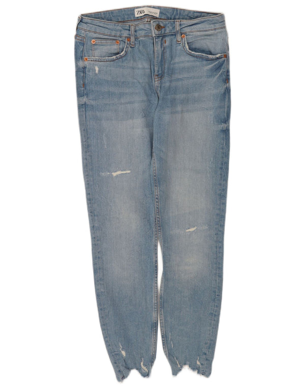 Jeans skinny effetto invecchiato da donna Zara EU 40 medio W30 L27 cotone blu