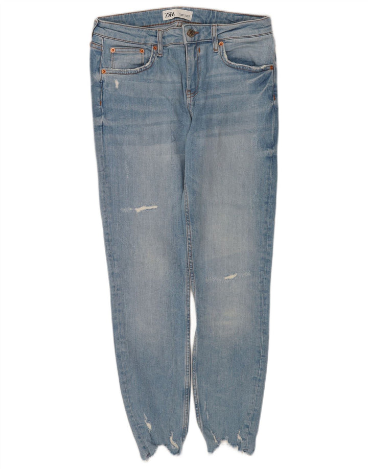 Jeans skinny effetto invecchiato da donna Zara EU 40 medio W30 L27 cotone blu