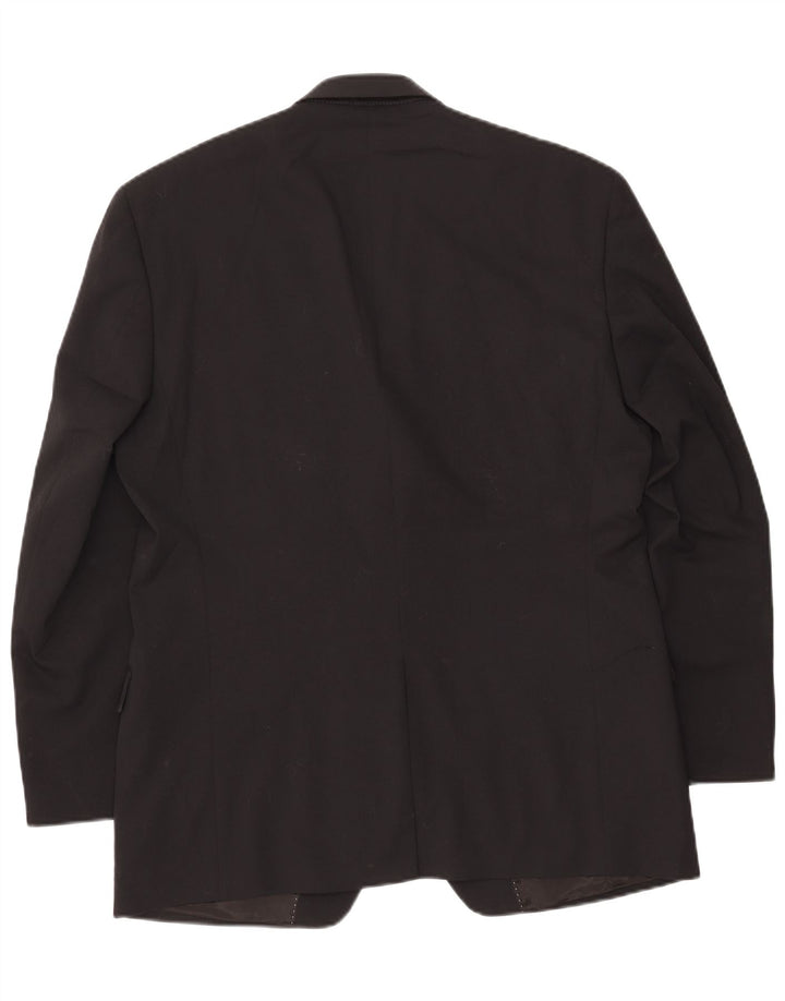 Giacca blazer da uomo a 2 bottoni Chaps UK 42 XL lana nera